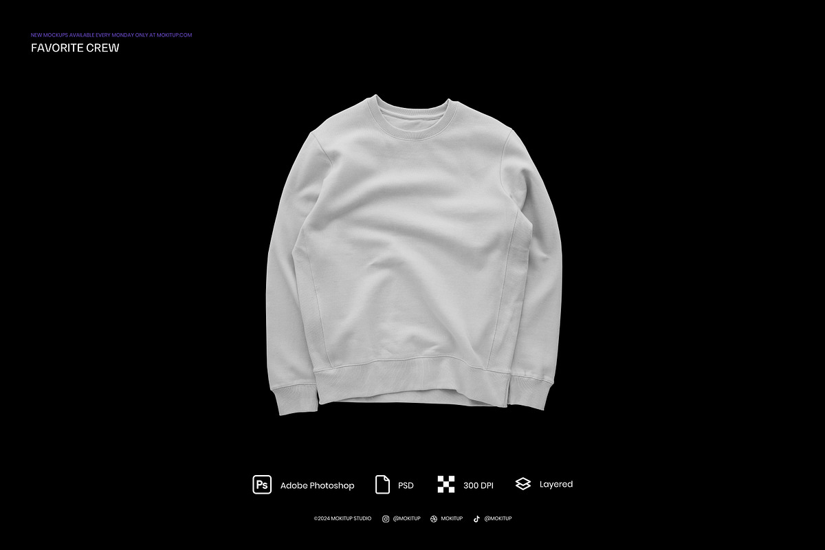 MOKITUP: Heavy Favorite Crew Mockup, a Hoody Mockup by MOKITUP (Photo 3 of 4)