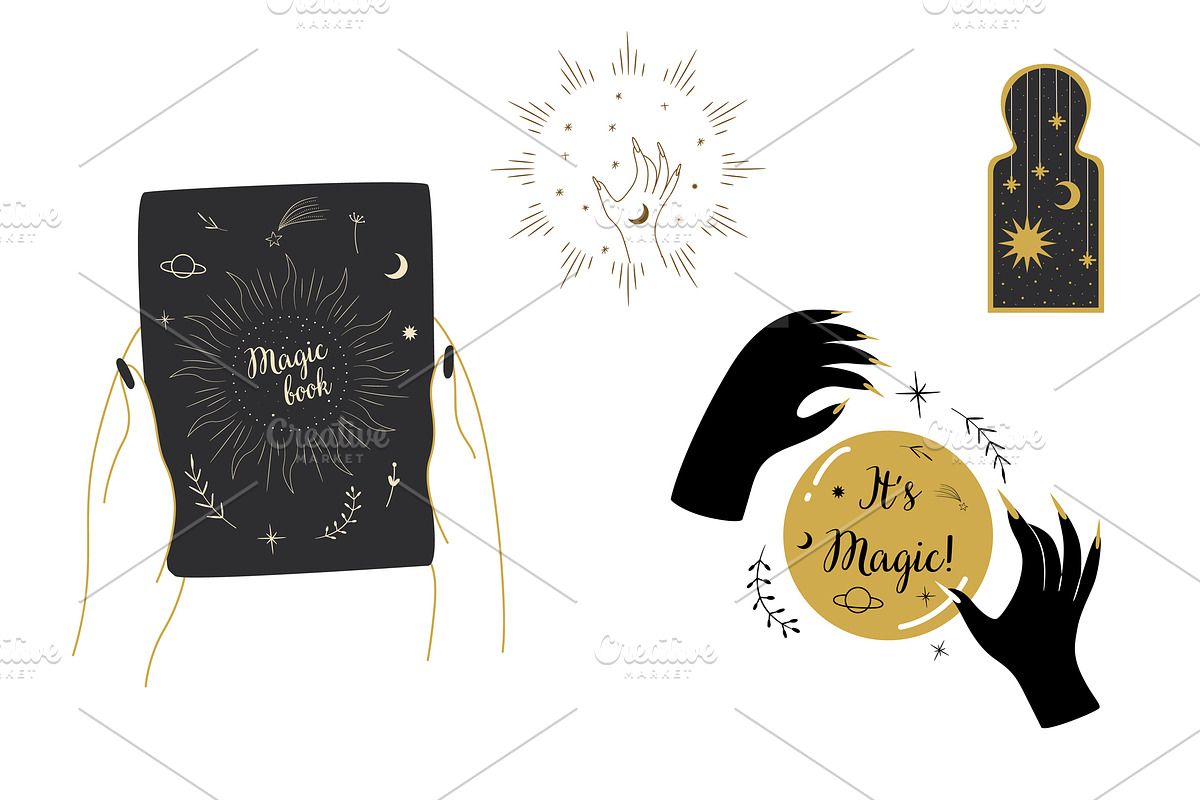 Cosmic signs and symbols, a Decorative Illustration by Chikovnaya (Photo 16 of 21)