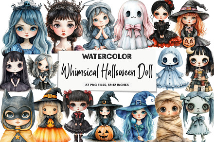 Whimsical Halloween Doll Sublimation