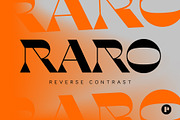 Raro | Futuristic serifs, a Serif Font by Pedroglifos (Thumbnail 1 of 9)