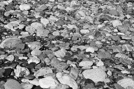 Black and white background of stones