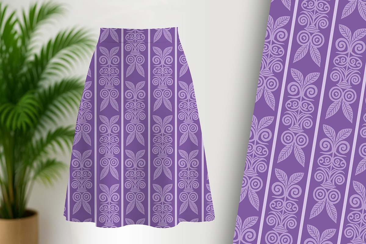 Purple Tropical Stripe Seamless, a Pattern Graphic by Sharon Schwalbe (Photo 1 of 5)