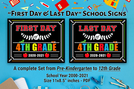 Back to School Photo Props Signs