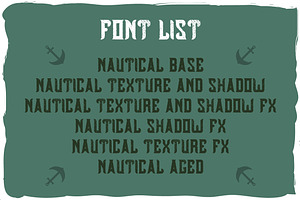 Nautical Font Bonus Label