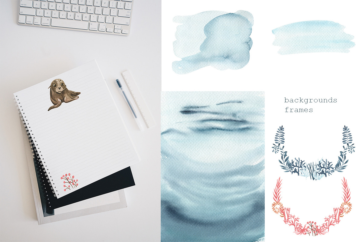 Animals of the Arctic Ocean, an Illustration by Love Watercolor Store (Photo 7 of 8)