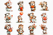 Whimsical Mothers Day Bear Clipart, an Illustration by Craft Nest (Thumbnail 6 of 12)