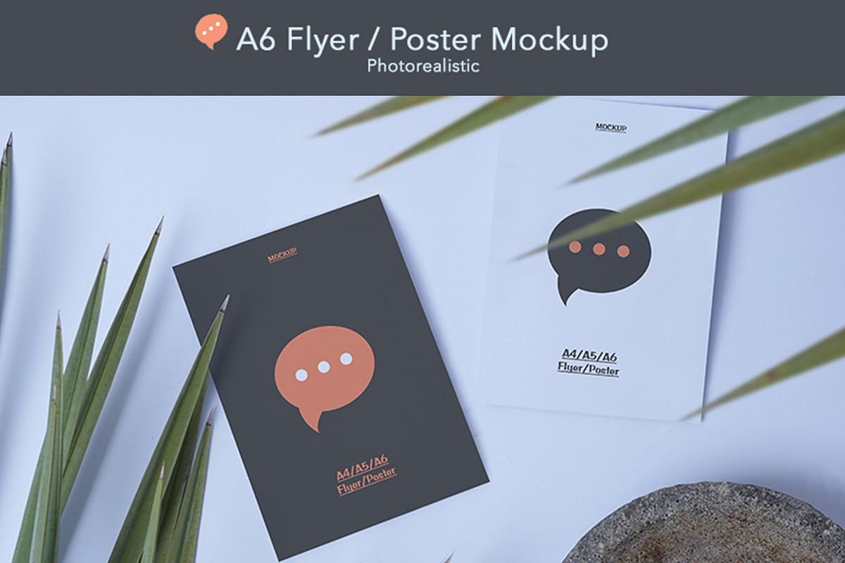 A6 Flyer / Postcard Mockup, a Print Template by Defa Visual (Photo 1 of 9)