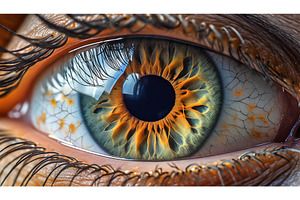 Macro shot of an eye with intricate, a Technology Photo by Igor Tichonow