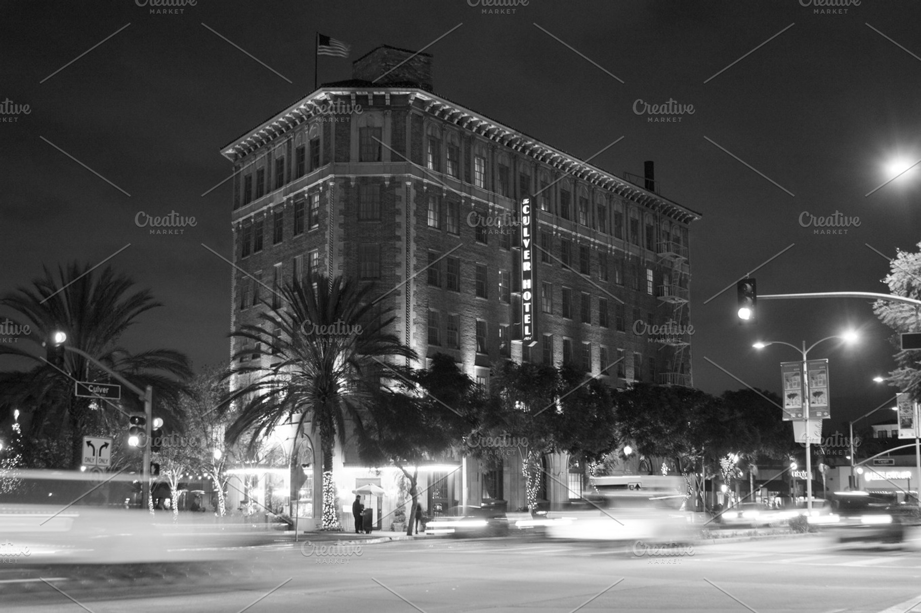 culver_hotel at night, an Architecture Photo by FleurDeRee