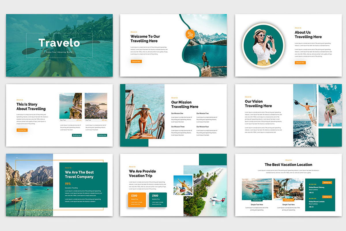 Travelo Presentation Template, a Presentation Template by TypeMakers (Photo 5 of 5)