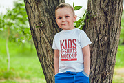 Kids T-Shirt Mock-Up Vol 1, a Shirt Mockup by Freeman Studio (Thumbnail 8 of 10)
