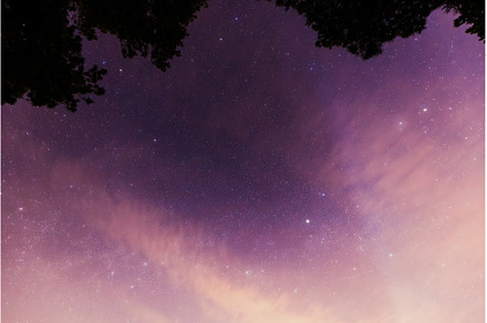Lavender Colors Of Starry Sky, an Abstract Photo by Our Amazing World