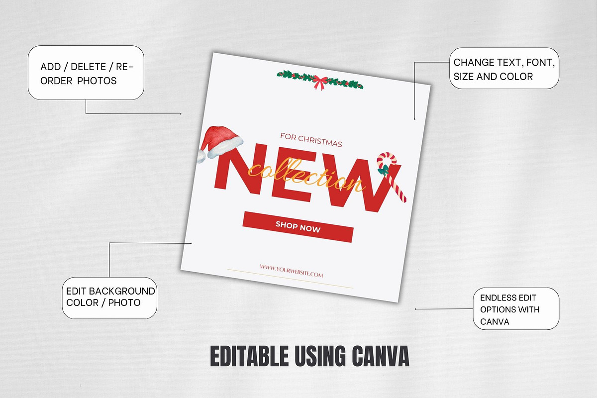 Christmas Instagram Template, a Social Media Template by CreativeTempHub (Photo 5 of 7)