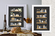 Abstract Kitchen vector clipart, a Decorative Illustration by ArtPavo (Thumbnail 13 of 13)