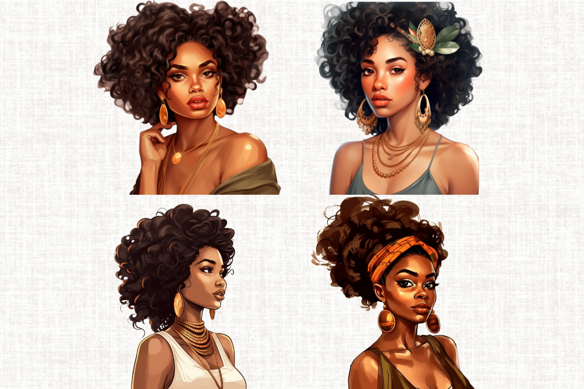 African American Chic Girl, a Person Illustration by Mash Mash Stickers (Photo 3 of 9)