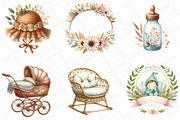 Boho Baby Watercolor Clipart, an Illustration by DreamPrint404 (Thumbnail 6 of 6)