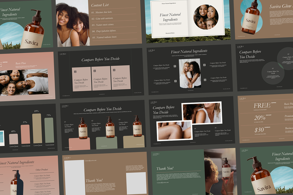 Beauty & Skincare Presentation, a Presentation Template by SLAB! Design (Photo 5 of 6)