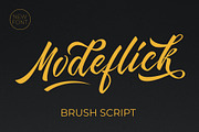 Modeflick Script, a Script Font by Astageni (Thumbnail 1 of 9)