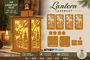 Christmas Scene Lantern Laser Cut, a Decorative Illustration by OTVEY DESIGN (Thumbnail 2 of 13)
