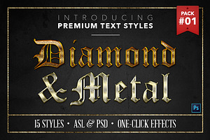 Diamond & Metal #1 - 15 Text Styles