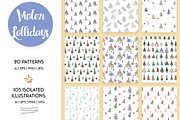 Winter Lollidays Doodle Patterns, a Pattern Graphic by maaariabouvier (Thumbnail 1 of 19)