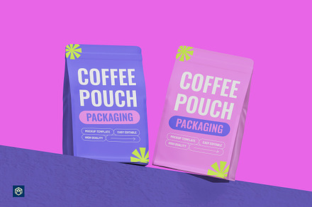 Coffee Pouch Packaging Mockup