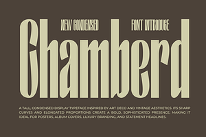 Chamberd – Luxury Condensed Typeface