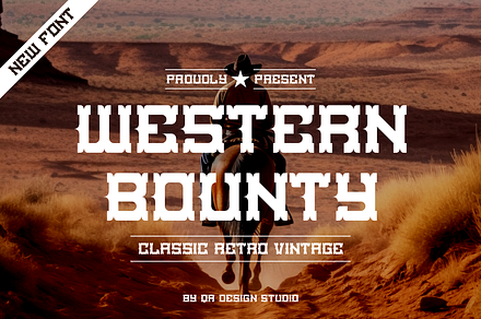 Western Bounty Classic Typeface Font, a Serif Font by QR Design Studio