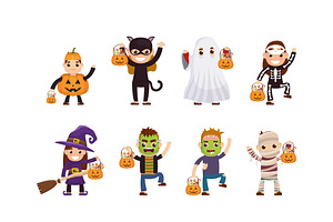 Halloween Kids Costume Set, a Templates & Theme by studiogstock