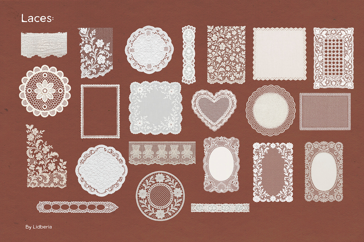 Antique Atelier: Lace & Collage kit, an Object Graphic by Lidberia (Photo 5 of 10)