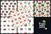 Kawaii Sushi watercolor set, a Food Illustration by KatBranchArt (Thumbnail 3 of 3)