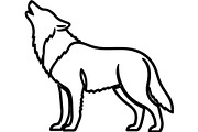 Alpha Wolf Silhouettes Bundle, an Animal Illustration by Designer_Momina (Thumbnail 6 of 21)