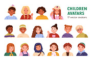 Happy kids. Boys & girls avatars set, a Person Illustration by Good Studio (Thumbnail 1 of 4)