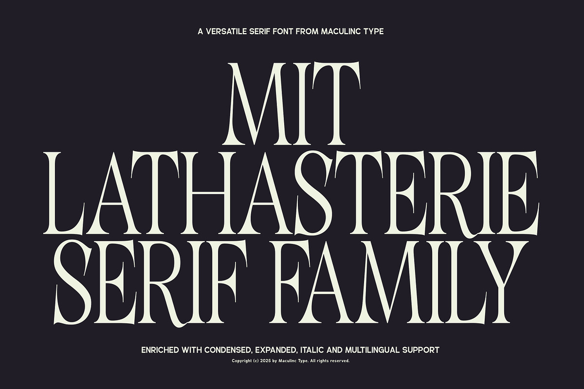 MIT Lathasterie, a Serif Font by Maculinc Type (Photo 1 of 15)