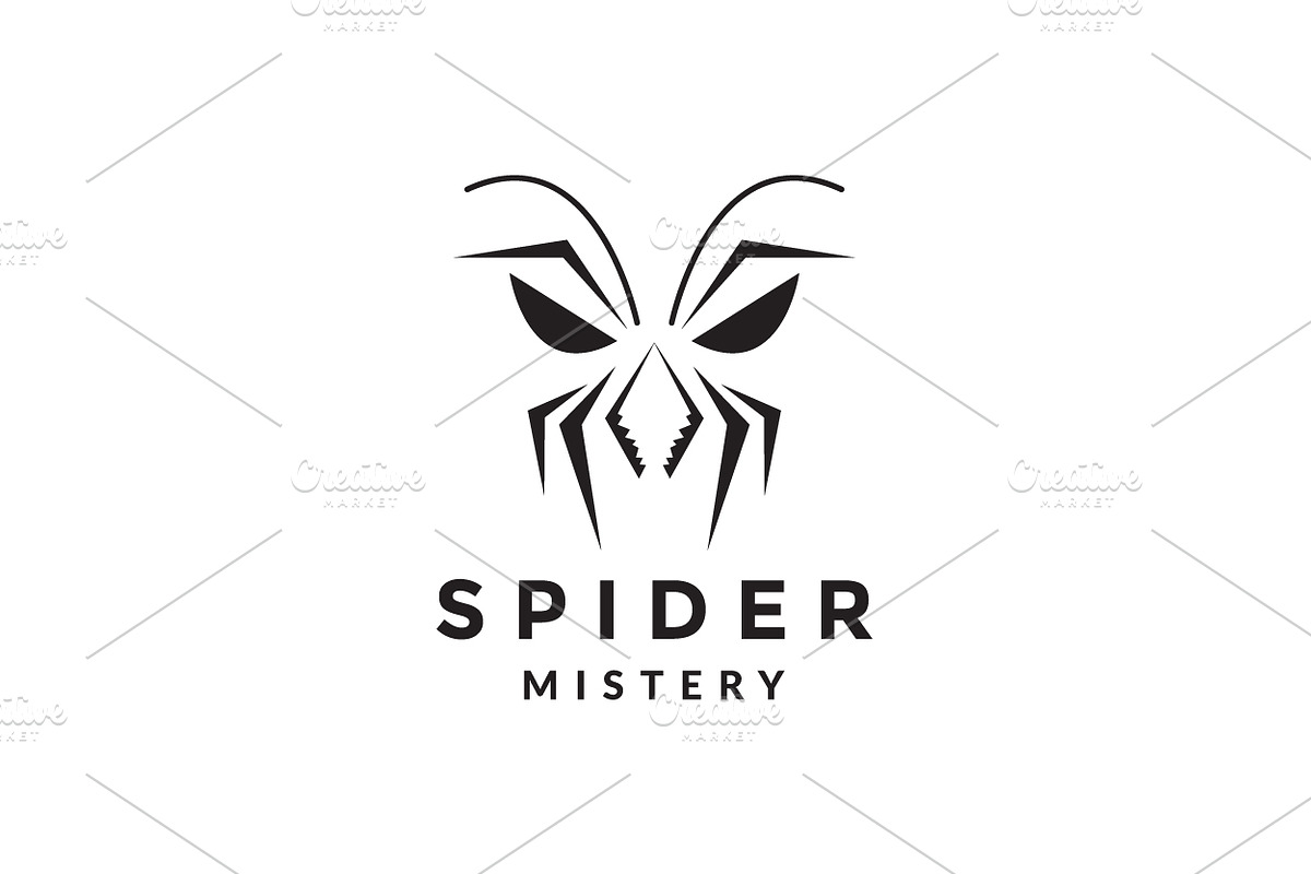 shape spider with face scare logo, a Branding & Logo Template by devastd