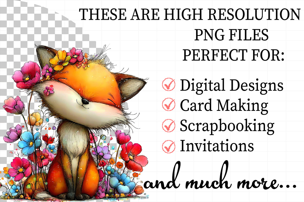 Whimsical Spring Fox Clipart, an Illustration by Daily.Designs (Photo 2 of 7)