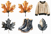 Beige & Black Autumn Watercolor PNG, an Illustration by Craft Nest (Thumbnail 3 of 6)
