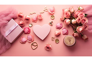 hechocolates pink background love ai, a Background Photo by pikepicture