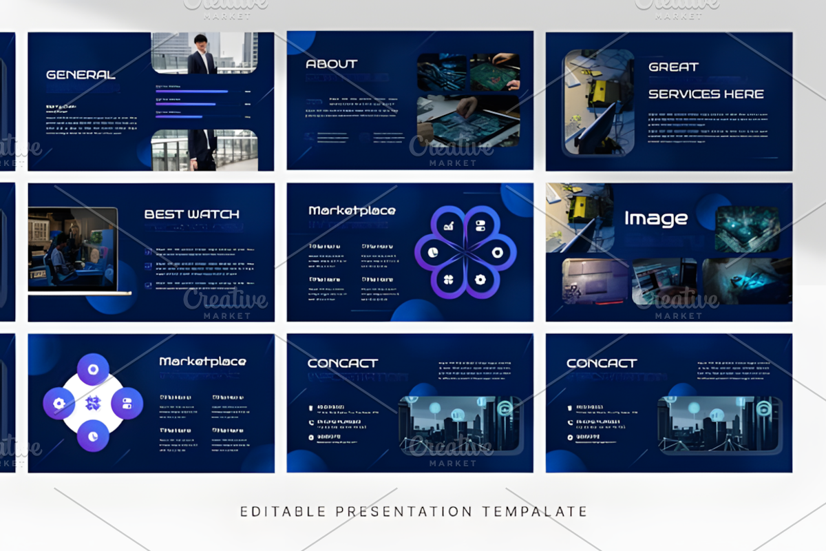 Future Technology PowerPoint Templa, a Presentation Template by Coco Bloom (Photo 4 of 4)