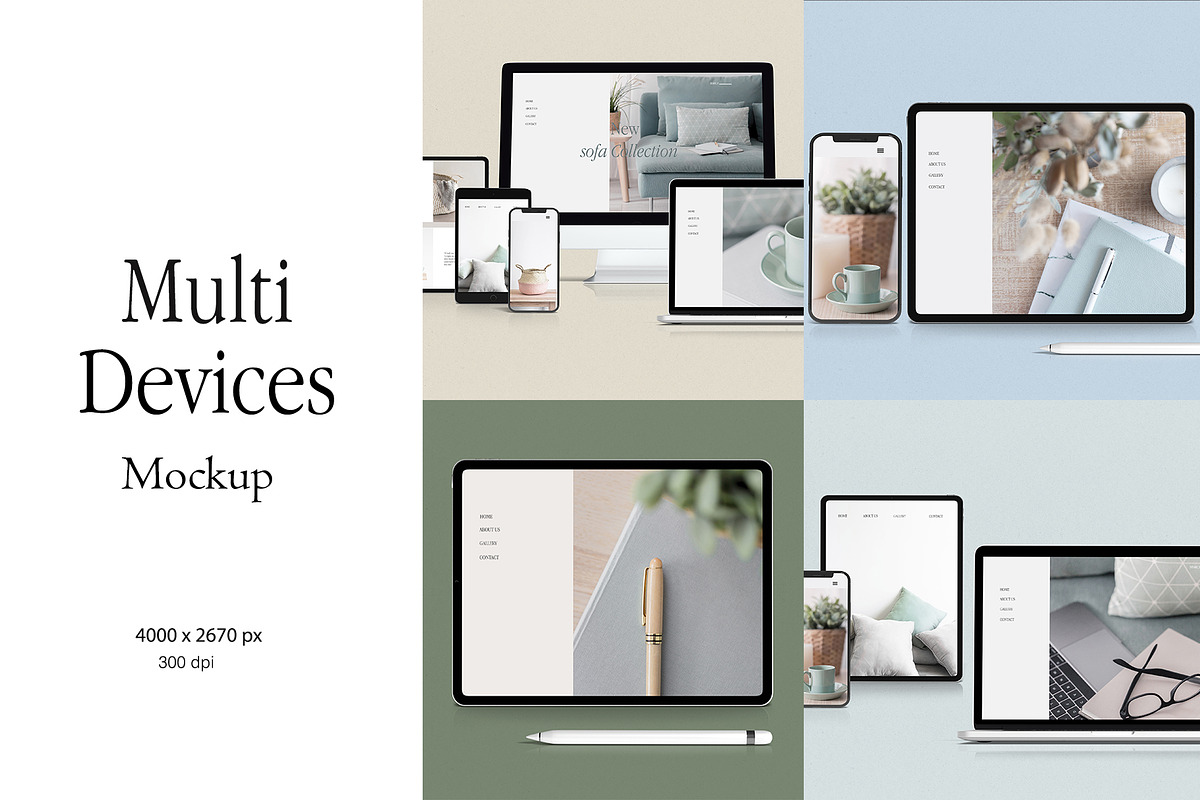 Multi Device Mockup, an iPhone Mockup by Graphicbars (Photo 1 of 13)