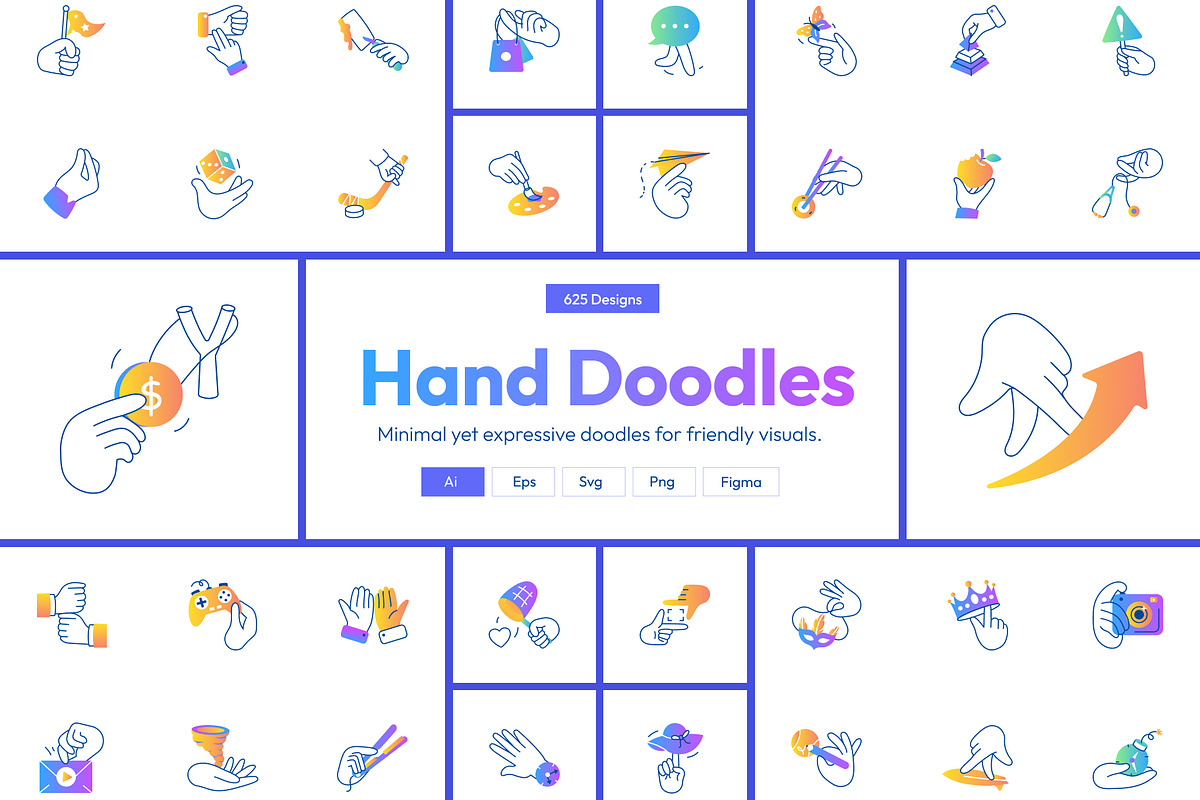625 Hand Doodles, an Outline Icon by Prosymbols (Photo 1 of 11)