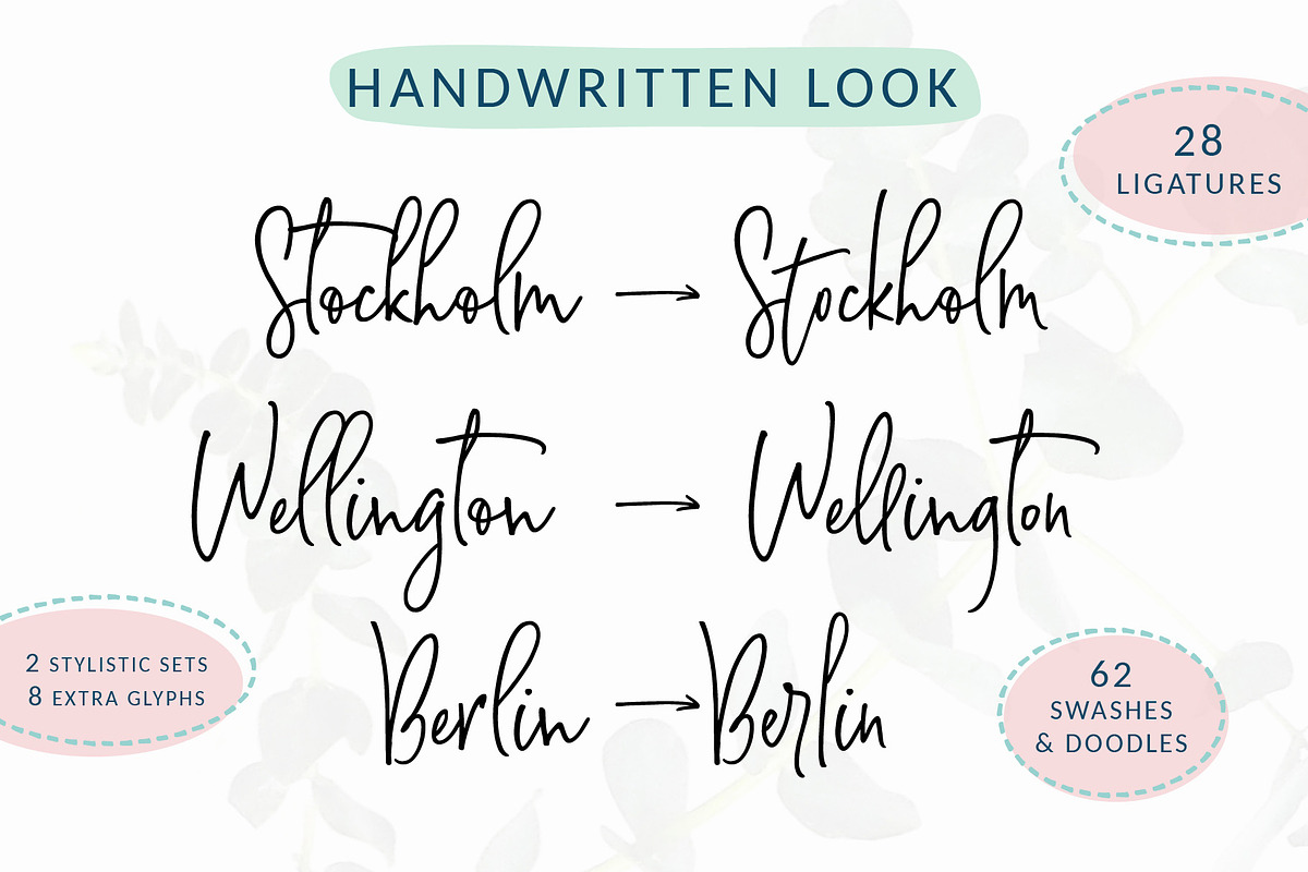 Symply handwritten font preview 5