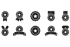Award Grunge Texture Set, an Object Illustration by Vector Creator