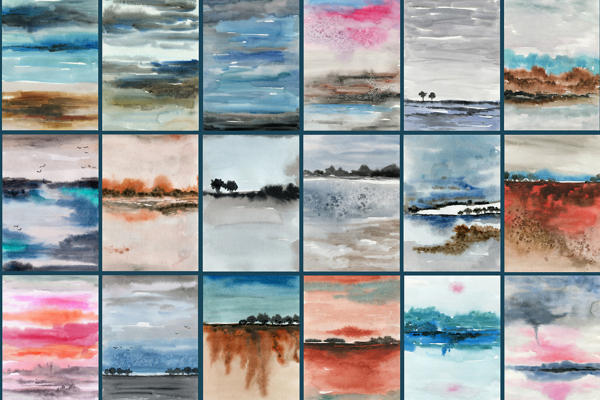 Intangible Scenery - watercolor art, a Background Graphic by Marmoris.Arts (Photo 6 of 34)