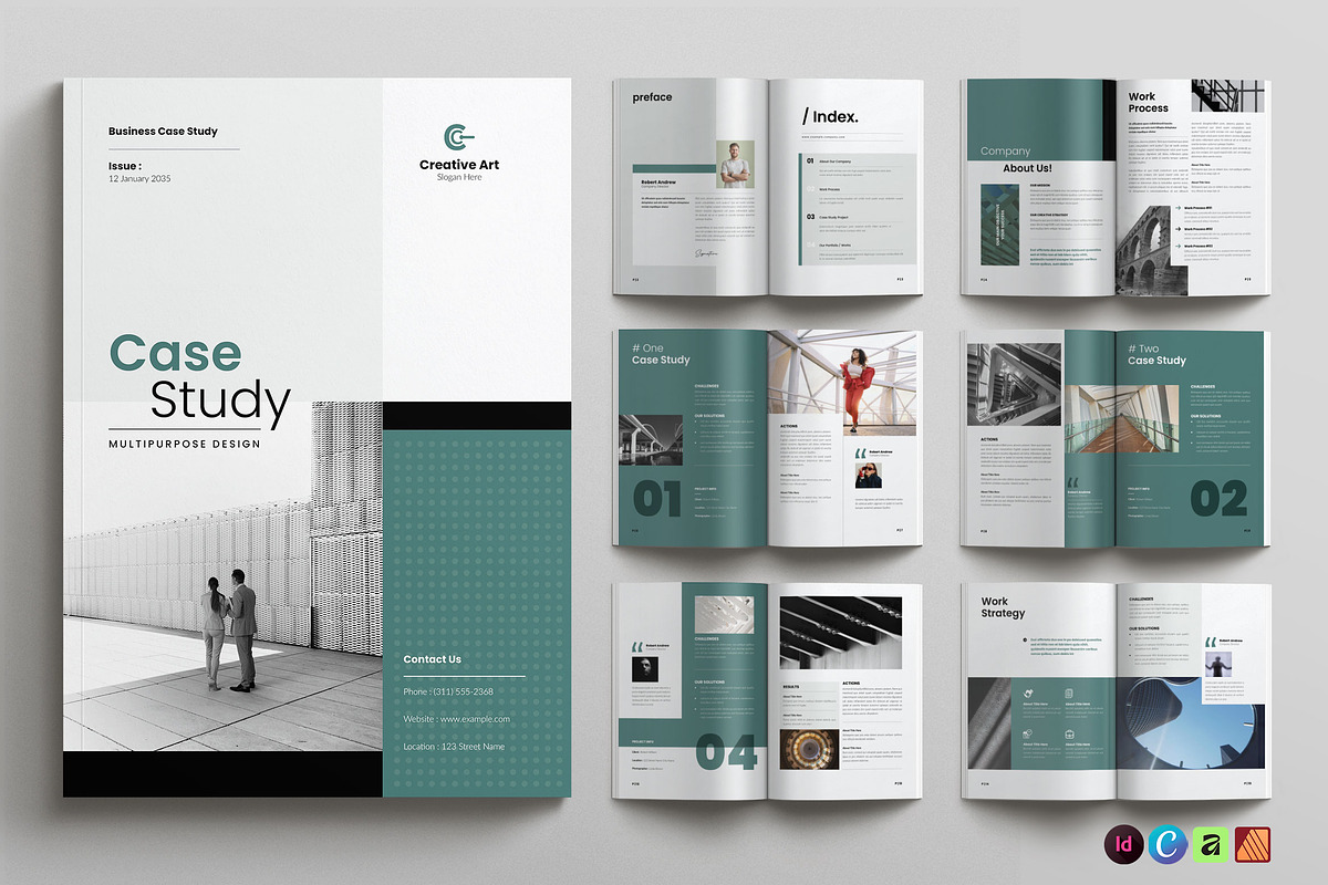 Case Study Canva Brochure Template, a Brochure Template by NorthPeak (Photo 1 of 10)