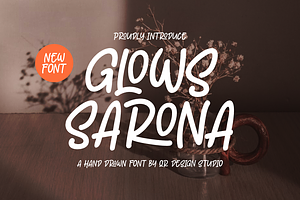 Glows Sarona - Hand Drawn Font