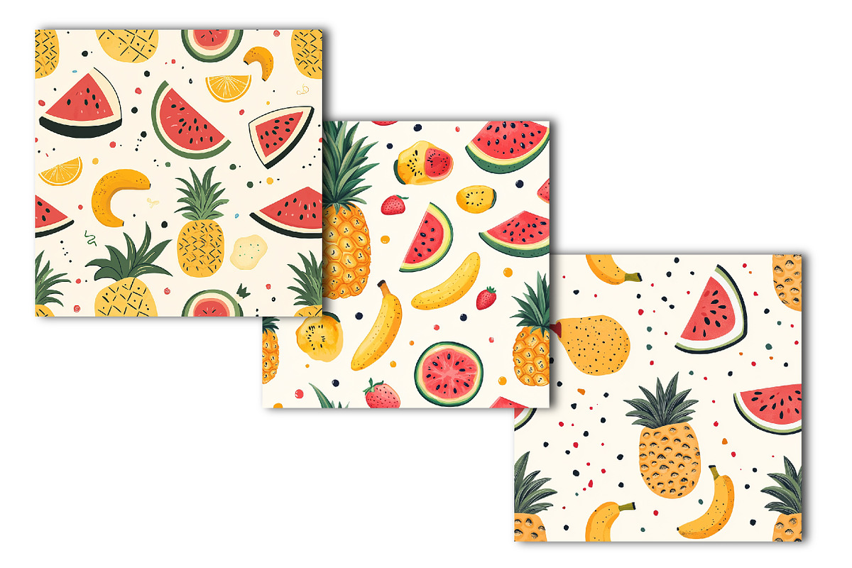 Summer Fruit Seamless Pattern Bundle, an Illustration by OK Design (Photo 4 of 4)