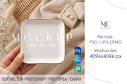 Ring Dish Trinket Tray Mockup, a Merchandise Mockup by Mie Mockup Studio (Thumbnail 1 of 7)