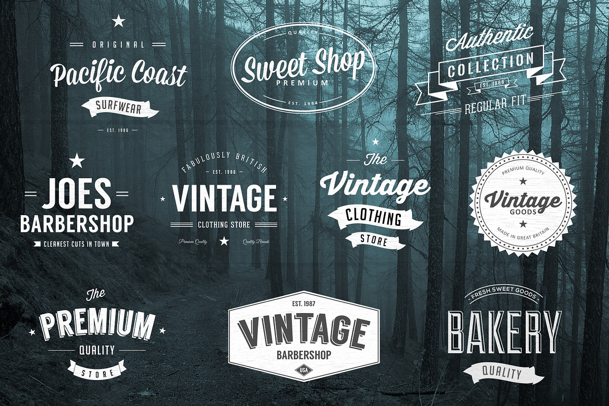 Vintage Logo Bundle, a Branding & Logo Template by Jack Gosbell (Photo 3 of 4)