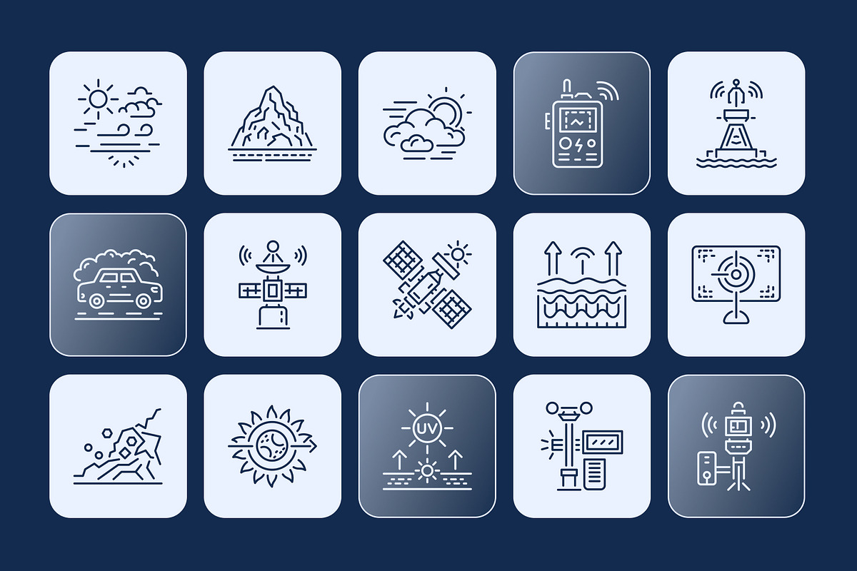 Weather Icons Set, an Outline Icon by Prosymbols (Photo 6 of 7)